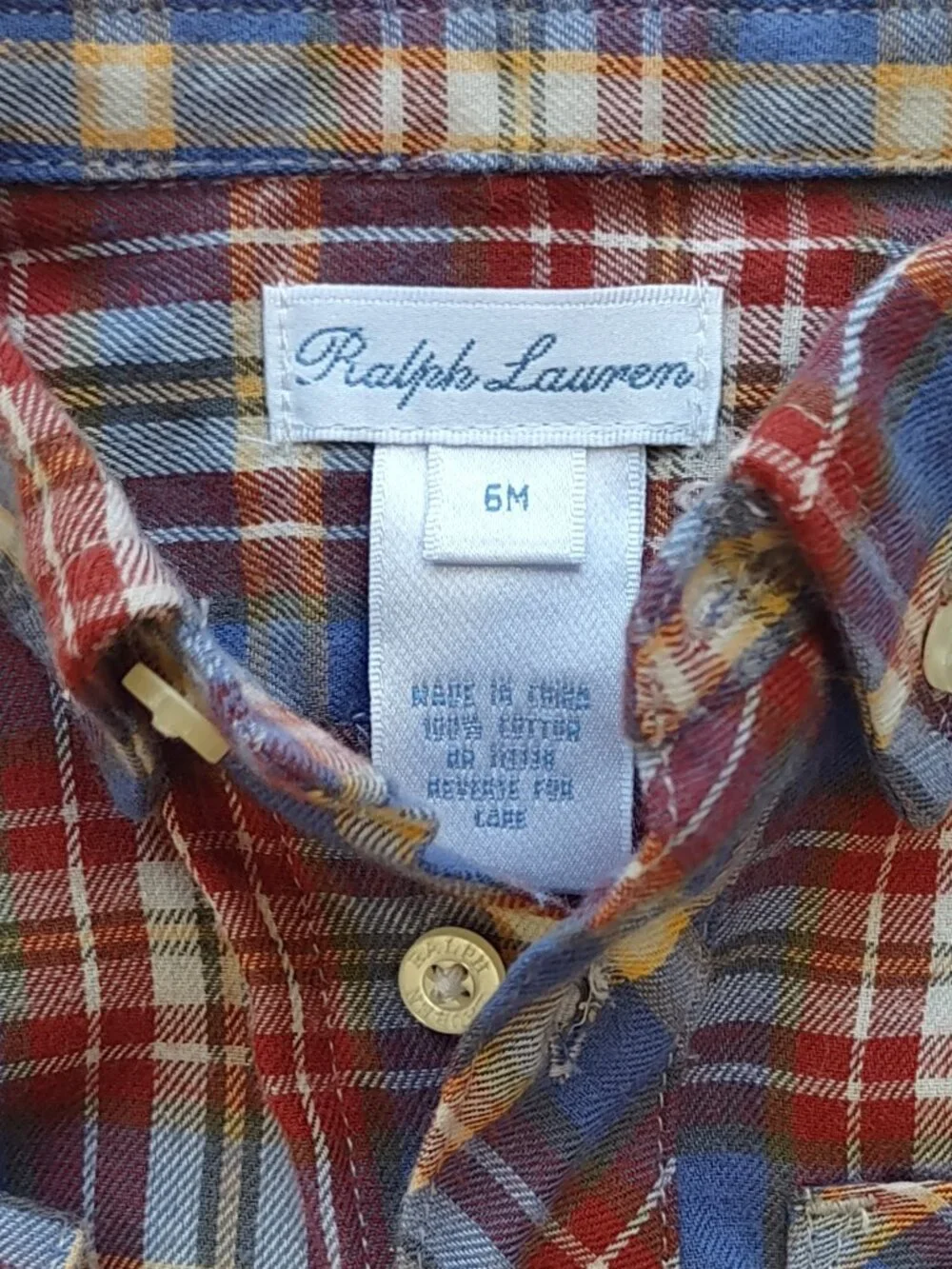 Ralph Lauren Lumberjack Plaid One-Piece Size 6 Month ~ New with Tags